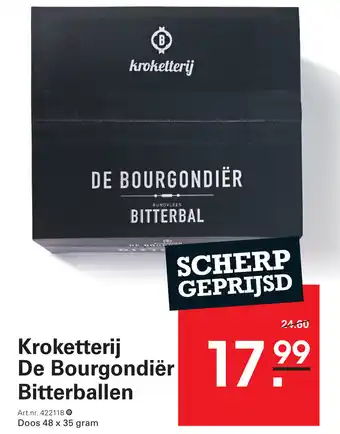 Sligro kroketterij De Bourgondiër Bitterballen aanbieding