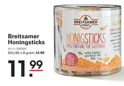 Sligro Breitsamer Honingsticks aanbieding
