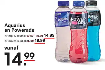 Sligro Aquarius en Powerade aanbieding