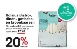 Sligro Bolsius Bistro, diner, gotische en kroonkaarsen aanbieding