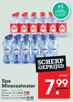Sligro Spa Mineraalwater aanbieding