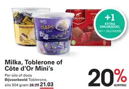 Sligro Milka, Toblerone of Côte d'Or Mini's aanbieding