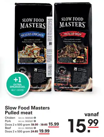 Sligro Slow Food Masters Pulled meat aanbieding