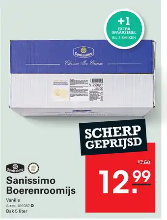 Sligro Sanissimo Boerenroomijs aanbieding