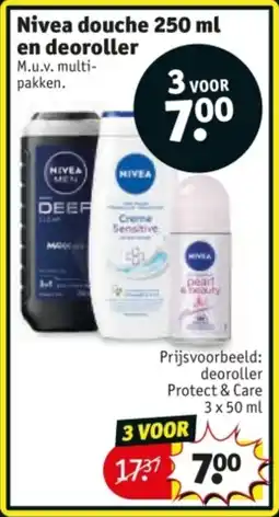 Kruidvat Nivea Douche en Deoroller aanbieding