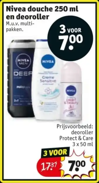 Kruidvat Nivea Douche en Deoroller aanbieding