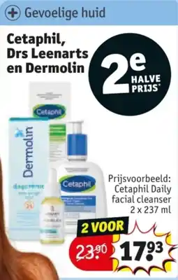 Kruidvat Cetaphil, Drs Leenarts en Dermolin aanbieding