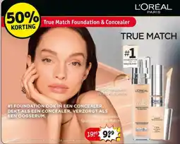 Kruidvat Loreal Paris True Match Foundation & Concealer aanbieding