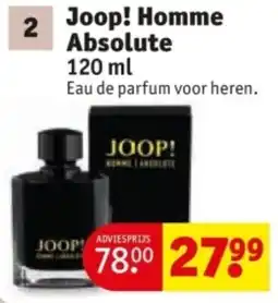 Kruidvat Joop! Homme Absolute aanbieding