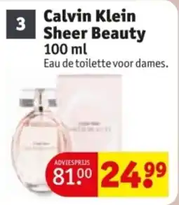 Kruidvat Calvin Klein Sheer Beauty aanbieding