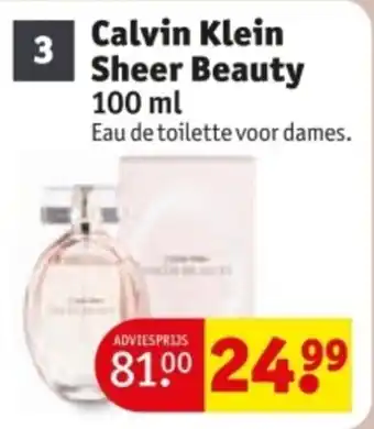 Kruidvat Calvin Klein Sheer Beauty aanbieding