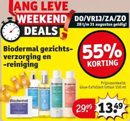 Kruidvat Biodermal Gezichtsverzorging en Reiniging aanbieding