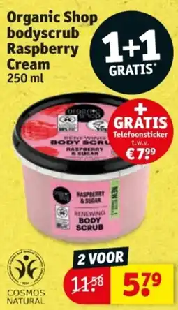 Kruidvat Organic Shop bodyscrub Raspberry Cream aanbieding