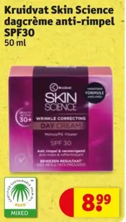Kruidvat Kruidvat Skin Science Dagcrème Anti-rimpel SPF30 aanbieding