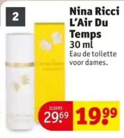 Kruidvat Nina Ricci L'Air Du Temps aanbieding