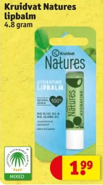 Kruidvat Kruidvat Natures lipbalm aanbieding