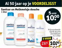 Kruidvat Sanicur en Melkmeisje douche aanbieding