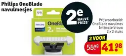 Kruidvat Philips OneBlade navulmesjes aanbieding