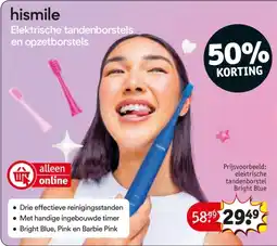 Kruidvat Hismile elektrische tandenborstel aanbieding