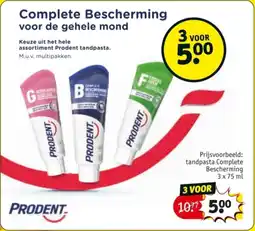 Kruidvat Prodent Tandpasta Complete Bescherming aanbieding