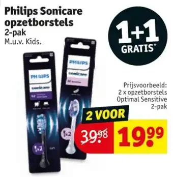 Kruidvat Philips Sonicare opzetborstels aanbieding