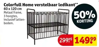 Kruidvat Colorfull Home verstelbaar ledikant aanbieding