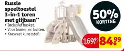 Kruidvat Russle speeltoestel 3-in-1 toren met glijbaan aanbieding