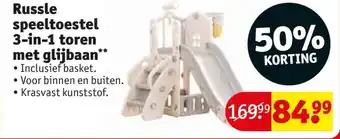 Kruidvat Russle speeltoestel 3-in-1 toren met glijbaan aanbieding