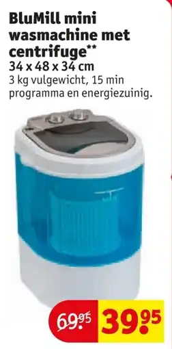 Kruidvat BluMill mini wasmachine met centrifuge aanbieding