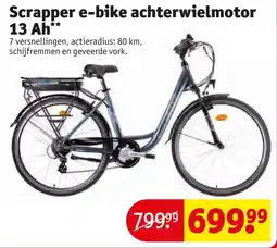 Kruidvat Scrapper e-bike achterwielmotor 13 Ah aanbieding