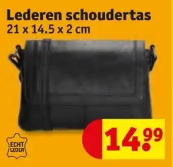 Kruidvat Lederen schoudertas aanbieding