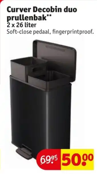 Kruidvat Curver Decobin duo prullenbak aanbieding