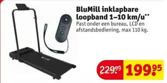 Kruidvat BluMill inklapbare loopband 1-10 km/u aanbieding
