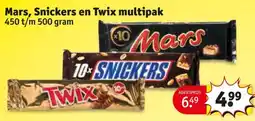 Kruidvat Mars, Snickers en Twix multipak aanbieding