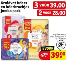 Kruidvat Kruidvat luiers en luierbroekjes jumbo pack aanbieding