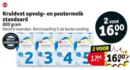 Kruidvat Kruidvat Opvolg en Peutermelk Standaard aanbieding