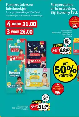 Kruidvat Pampers luiers en luierbroekjes aanbieding