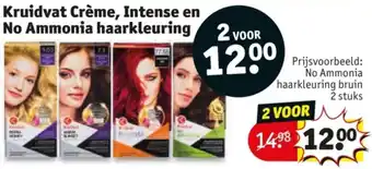 Kruidvat Kruidvat Crème, Intense en No Ammonia Haarkleuring aanbieding