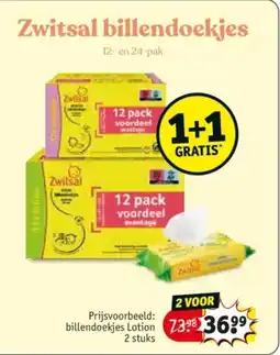 Kruidvat Zwitsal billendoekjes aanbieding