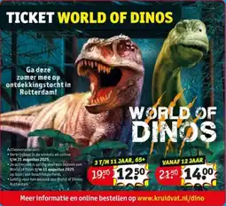 Kruidvat Ticket world of Dinos aanbieding
