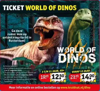 Kruidvat Ticket world of Dinos aanbieding
