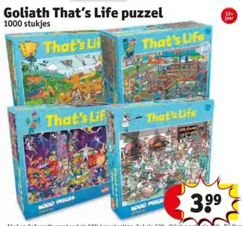 Kruidvat Goliath That's Life puzzel aanbieding