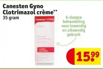 Kruidvat Canesten Gyno Clotrimazol crème aanbieding