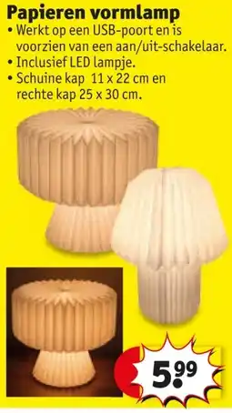 Kruidvat Papieren Vormlamp aanbieding