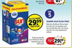 Kruidvat Sun Brilliant Shine vaatwascapsules aanbieding