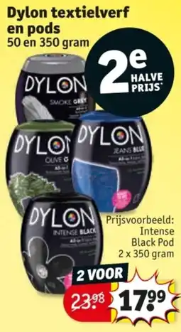 Kruidvat Dylon textielverf en pods aanbieding