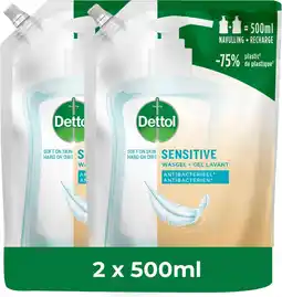 Bol.com Dettol Refill Sensitive 500ML x 2 aanbieding