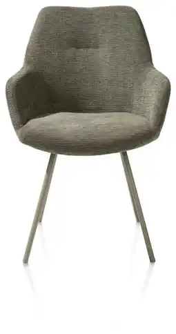 Xooon Odin, armstoel - metalen frame RAL 7034 - grijs-groen - stof Vada mosgroen aanbieding