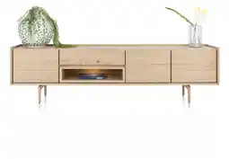 Xooon Valgard, lowboard 220 cm - 3-deuren + 1-lade + 1-niche (+ LED) aanbieding