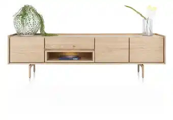 Xooon Valgard, lowboard 220 cm - 3-deuren + 1-lade + 1-niche (+ LED) aanbieding
